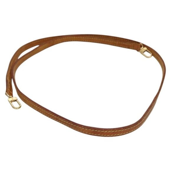 LOUIS VUITTON Shoulder Strap Leather 47.2"" Beige LV Auth 115737 - Picture 1 of 7